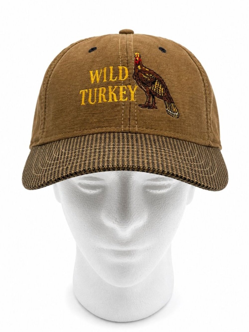 Wild Turkey Mens Baseball Cap Brown Cotton Adjustable Embroidered Vintage